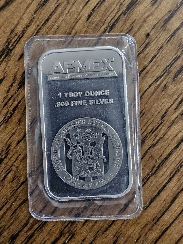 Plain Direct .999 1 Troy Once Silver Bar APMEX