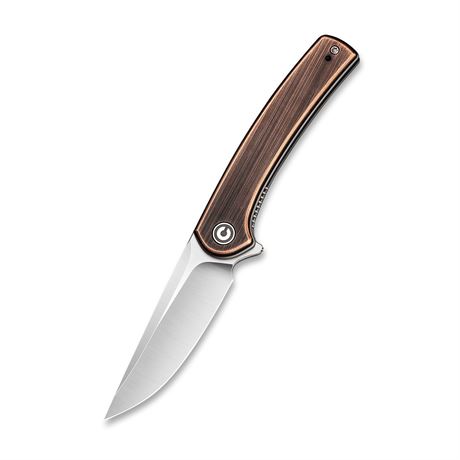 CIVIVI Mini Asticus Folding Knife, Satin Blade, Black Hand Rubbed Copper Handle