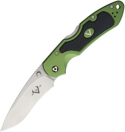 V Knives Griptide Lockback Green Folding Pocketknife w/ Hard Case