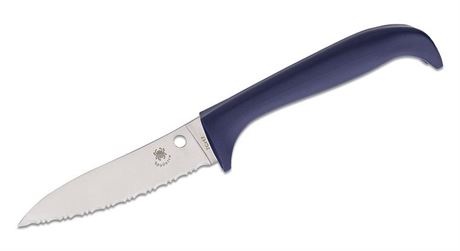 Spyderco Counter Critter Kitchen Knife Purple Serrated