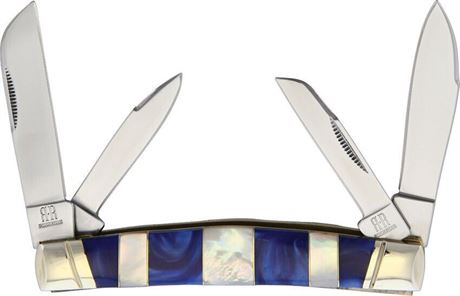 Rough Ryder Blue Ocean Mother of Pearl Large Congress Folding Pocketknife RR2022