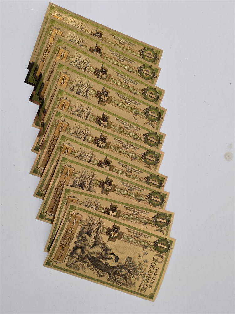 Alaska Five Classified - Utah Gold Backs pack of 10 (1/1000 of an ounce ...